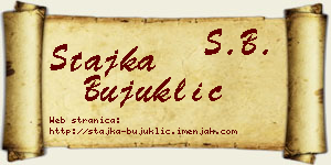 Stajka Bujuklić vizit kartica